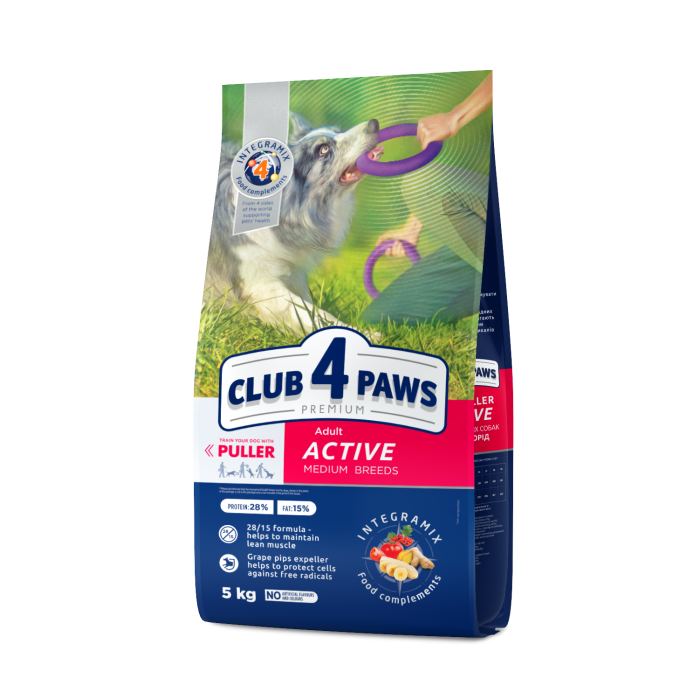 Club 4 Paws Сухий корм для собак  Актив середніх порід 5 кг