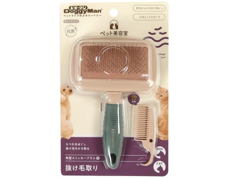 DoggyMan BS Slicker Brush ДОГГІМЕН СЛІКЕР ПУХОДЕРКА для собак і котів, 5.5 (Ш) х 12 (Д) х 3 (В) см