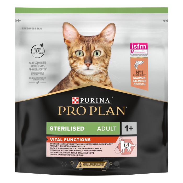 PRO PLAN Sterilised для стерилізованих кішок, з лососем, 400г