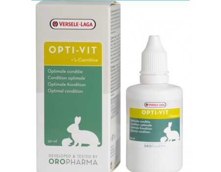 Versele-Laga Oropharma Opti-Vit ОРОФАРМА ОПТИ-ВИТ с L-карнитином, жидкие витамины для кроликов и грызунов, 0.05 кг.