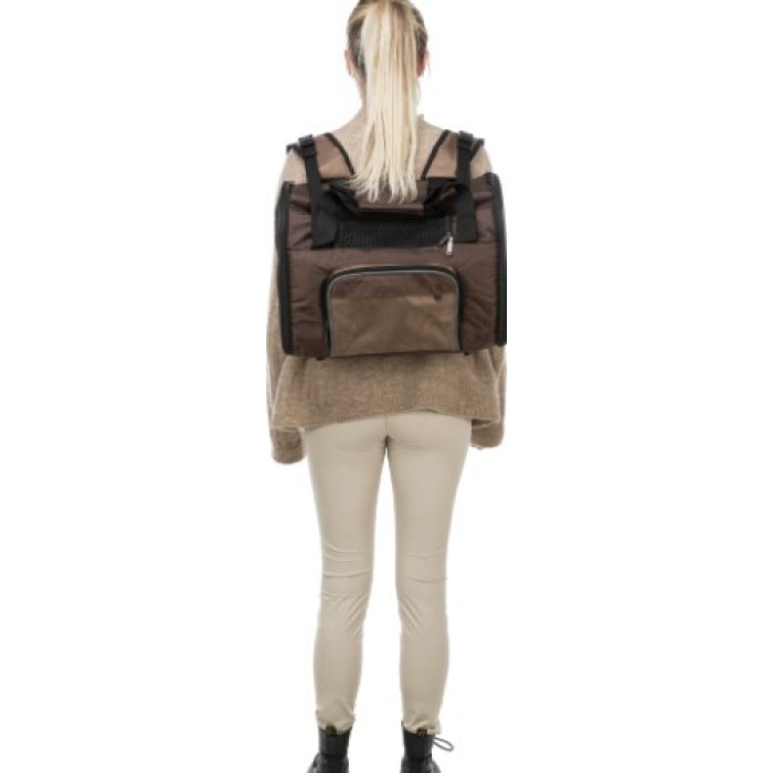 СУМКА ДЛЯ ПЕРЕНОСКИ СОБАК И КОШЕК SHIVA BACKPACK TRIXIE,   41х30х21 см, коричневый / бежевый