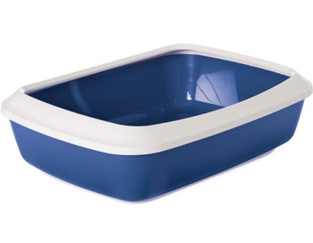 Savic Iriz Nordic Litter Tray САВИК АЙРИЗ НОРДИК лоток туалет с бортиком для котов, 42х31х12.5 см, синий