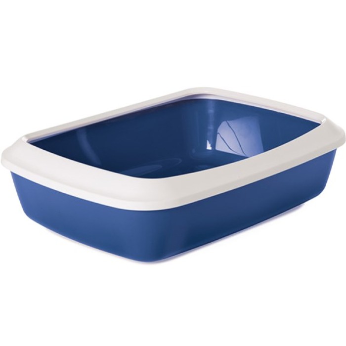 Savic Iriz Nordic Litter Tray САВИК АЙРИЗ НОРДИК лоток туалет с бортиком для котов, 42х31х12.5 см, синий