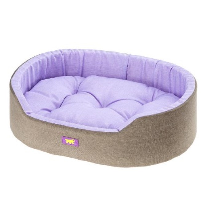 Ferplast DANDY 95 C. BROWN-PINK  Лежанка мягкое место для кошек и собак , 95х60х23см, три цвета (серый-голубой-лиловый)