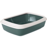 Savic Iriz Nordic Litter Tray САВІК АЙРІЗ НОРДИК лоток туалет з бортиком для котів, 42х31х12.5 см, сіро-зелений