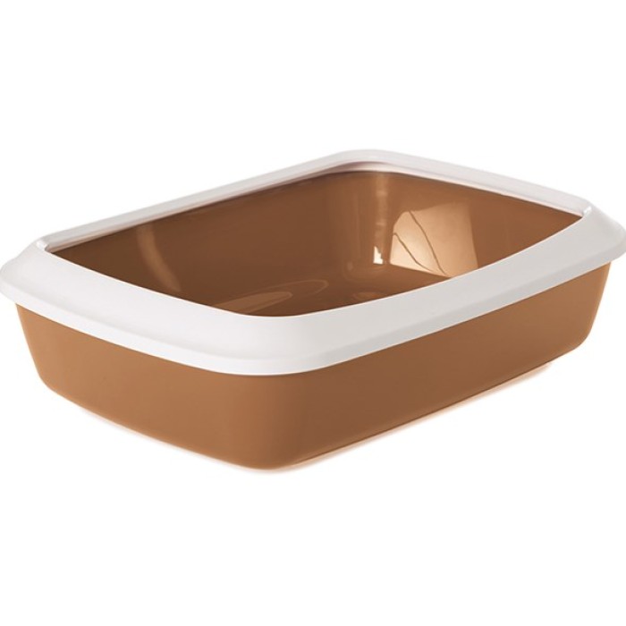Savic Iriz Nordic Litter Tray САВІК АЙРІЗ НОРДИК лоток туалет з бортиком для котів, 50х37х13 см, світло-коричневий