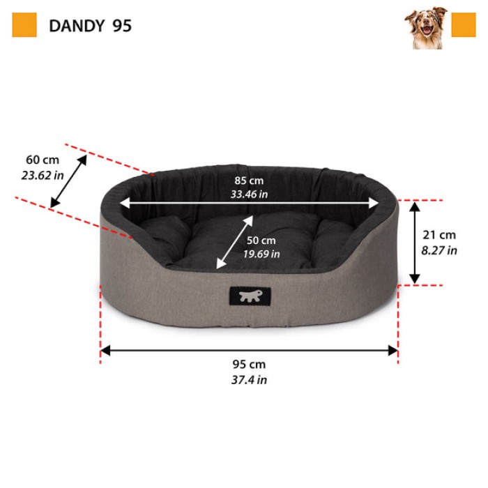 Ferplast DANDY C 95 Dark - лежанка для кошек и собак - Синий 