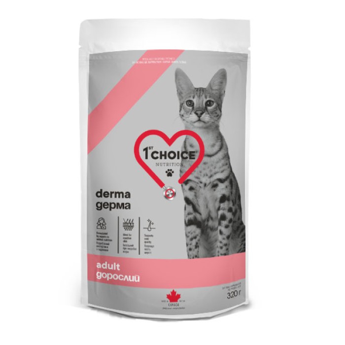 1st Choice Adult Derma ФЕСТ ЧОЙС ДЕРМА сухой диетический корм для кошек 0.32 кг
