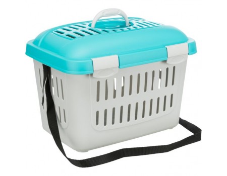 Переноска "Mini-Capri" TRIXIE, 45х33х33 см, синя зі сріблом