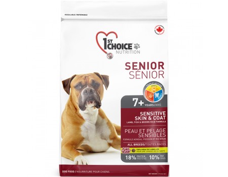 1st Choice Senior Sensitive Skin&Coat Lamb&Fish ФЕСТ ЧОЙС СЕНЬЙОР ЯГНЯ РИБА сухий суперпреміум корм для літніх або малоактивних собак 2.72 кг.
