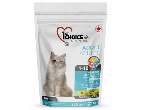 1st Choice Adult Healthy Skin&Coat ФЕСТ ЧОЙС ХЕЛЗИ ЛОСОСЬ сухой суперпремиум корм для кошек, 0.35 кг.