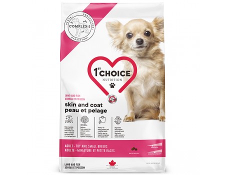 Сухой корм 1st Choice Toy and Small Skin and Coat, для собак мини и малых пород, ягненок и рыба, 2 кг