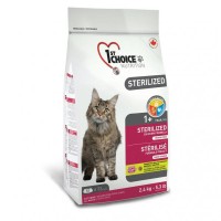 1st Choice Sterilized Chicken ФЕСТ ЧОЙС СТЕРИЛАЙЗИД КУРИЦА сухой суперпремиум корм для кастрированных кошек и стерилизованных кошек 2.4 кг.