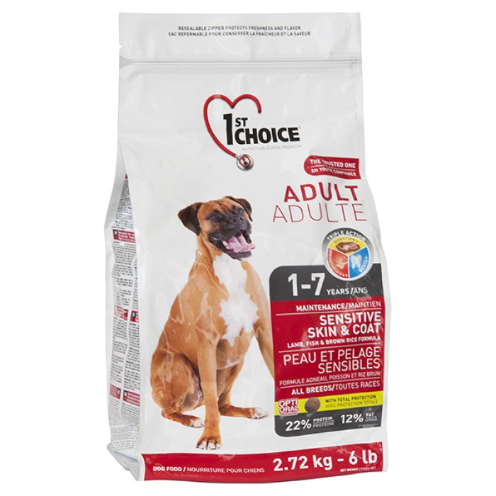 1st Choice Adult Sensitive Lamb&Fish ФЕСТ ЧОЙС ДОРОСЛИЙ ЯГНЯ РИБА сухий суперпреміум корм для собак 2.72 кг.