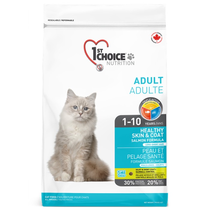 1st Choice Adult Healthy Skin&Coat ФЕСТ ЧОЙС ХЕЛЗІ ЛОСОСЬ сухий суперпреміум корм для котів 10 кг.