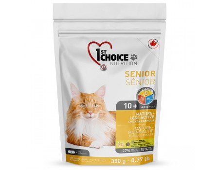 1st Choice Senior Mature Less Aktiv ФЕСТ ЧОЙС СЕНЬЙОР сухий суперпреміум корм для літніх чи малоактивних котів 0.35 кг.