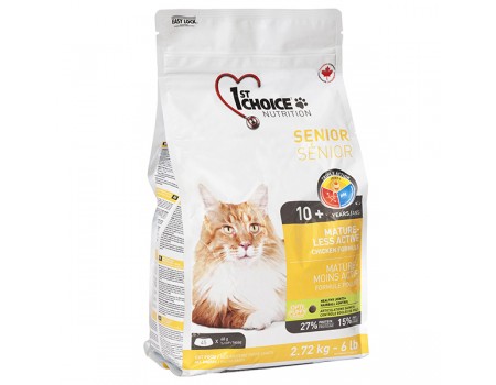 1st Choice Senior Mature Less Aktiv ФЕСТ ЧОЙС СЕНЬОР сухой суперпремиум корм для пожилых или малоактивных кошек, 2.72 кг.