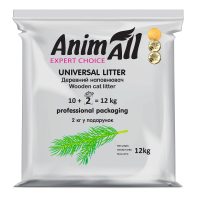 AnimAll Древесный наполнитель для кошачьего туалета, 12кг