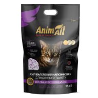 AnimAll "Фиолетовый Аметист" - Силикагелевый наполнитель для кошачьего туалета, 6.7 кг/15л