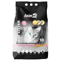AnimAll Наповнювач бентонітовий, білий, з ароматом дитячої присипки 10л