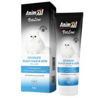 AnimAll VetLine фитопаста для улучшения шерсти котов, 100гр