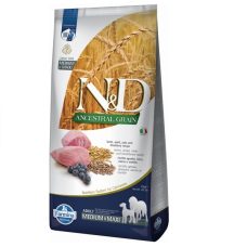 Низкозерновой сухой корм Farmina N&D, для собак средних и больших пород, ягнёнок с черникой, (62858) 12 кг