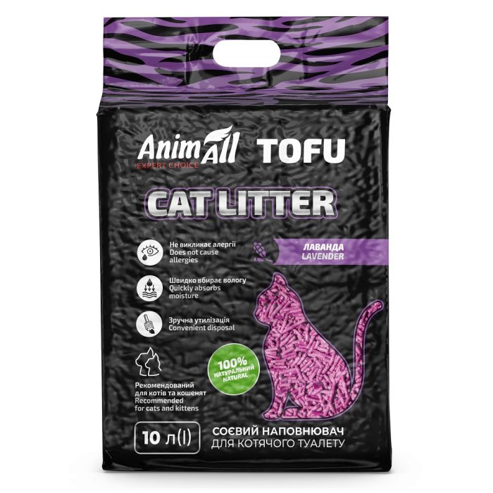 Наповнювач AnimAll ТОФФУ з ароматом лаванди 4,66 кг/10 літрів