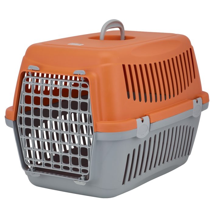 Переноска для котів та собак Animall сіро-помаранчевий CNR-134 (58х42х42)