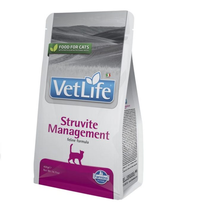 Сухой корм Farmina Vet Life Management Struvite для кошек, при рецидивах струвитных уролитов, (22554) 400 г