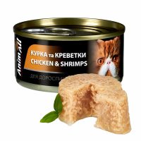 Анималл влажный корм для котов Курица с Креветками 85г