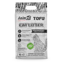 AnimAll TOFU Carbon Activ - ТОФУ Активированный уголь - соевый наполнитель для кошек - 6 л / 2,6 кг