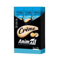 Лакомство для кошек AnimAll Crème, со вкусом тунца и креветки, 15 г х 6 шт