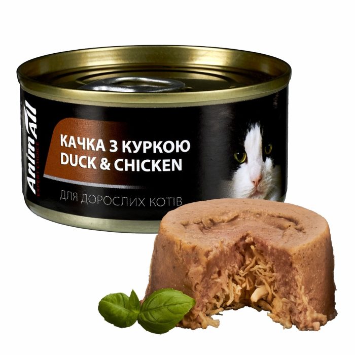 Animall влажный корм для котов  уткой и курицей 80 г