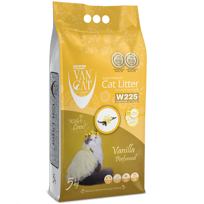 Van Cat Ваниль - Наполнитель бентонитовый для кошачьего туалета, 5 кг