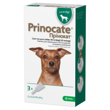 Prinocate (Принокат) краплі на холку від бліх, кліщів та гельмінтів для собак до 4 кг, 1піпетка