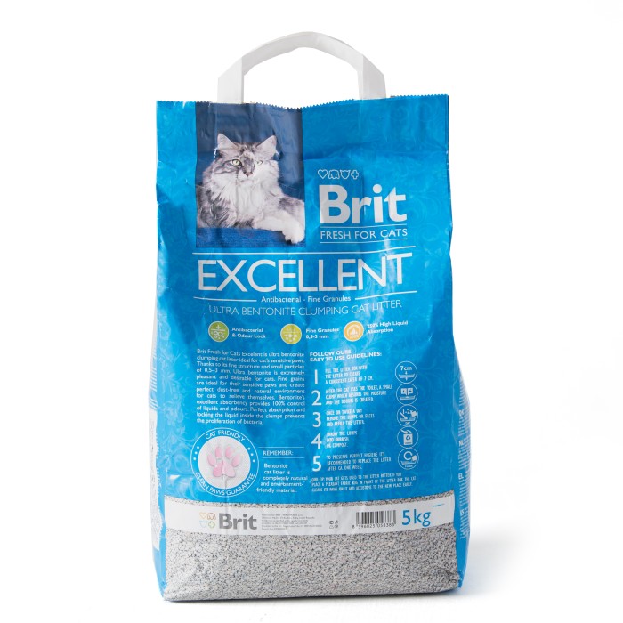 Наполнитель для кошачьего туалета Brit Fresh Excellent бентонитовый, 5 кг