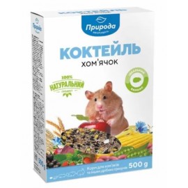 Корм Коктейль «Хомячок» Для мелких декоративных грызунов 0,5 кг..