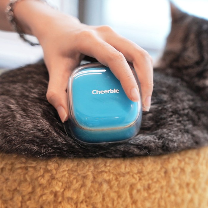 Силіконова щітка CHEERBLE Pet Brush Candy, для вичісування тварин, морський блакитний