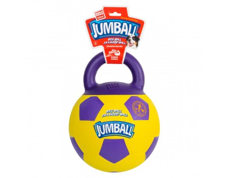 Игрушка для собак Мяч футбольный с ручкой GiGwi Ball, резина, 26 см