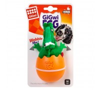 Игрушка для собак Крокодил-неваляшка с пищалкой GiGwi EGG, текстиль, р..