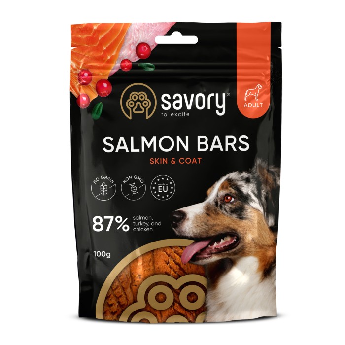 Джерки Savory Bars With Salmon, батончики с лососем 100 г