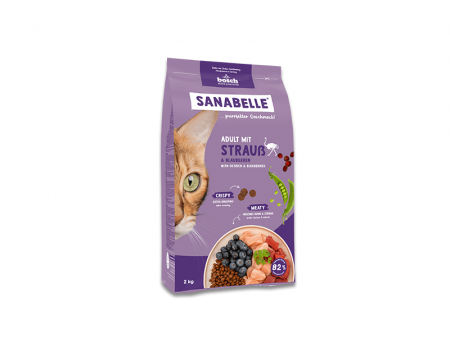 Корм для котів Sanabelle Adult (страус із чорницями) 2 кг