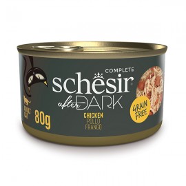 Влажный корм для кошек Schesir After Dark курица в бульоне, 80 г..