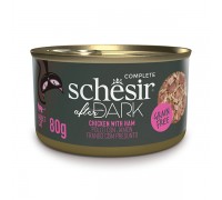 Влажный корм Schesir After Dark Chicken, КУРИЦА С ВЕТЧИНОЙ в бульоне, ..