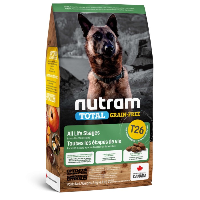 Акція // T26 NUTRAM Total GF Lamb & Lentils Dog, холіст корм для собак БЕЗ ЗЛАКОВИЙ, ягня, 20 кг