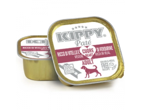 Корм влажный Kippy для собак "Veal&heart of Small Vegetables", с телятиной, паштет, 150 г