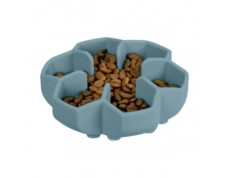 Миска для повільного харчування WAUDOG Silicone, 750 мл, сірий
