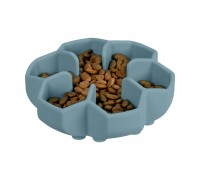 Миска для медленного питания WAUDOG Silicone, 450 мл, серый..