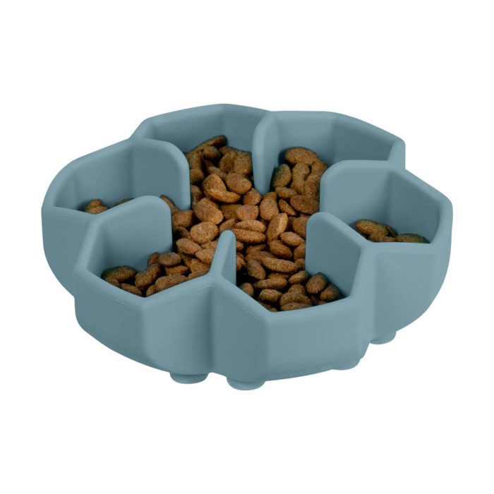 Миска для повільного харчування WAUDOG Silicone, 450 мл, сірий