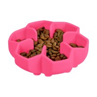 Миска для повільного харчування WAUDOG Silicone, 450 мл, рожевий